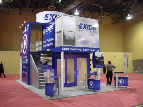 Exide Batteries exhibit booth.