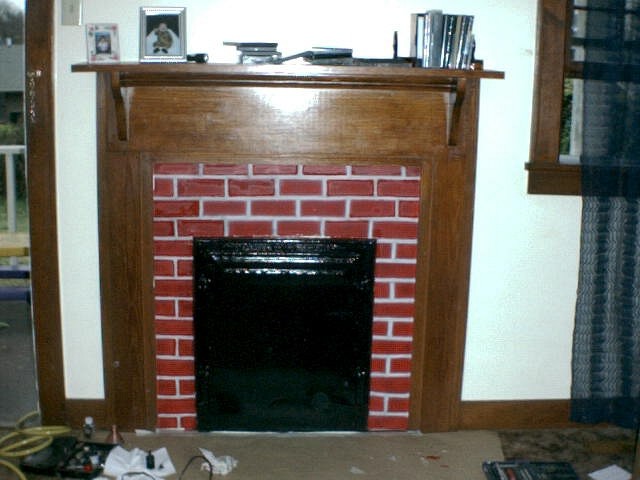 Fireplace after