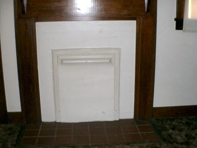 Fireplace in a home