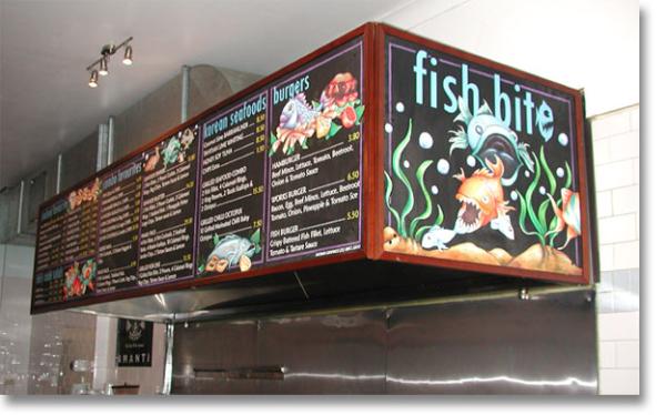 Fish Shop Menu Board