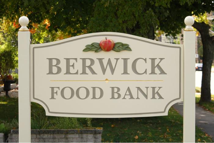 Food bank sign