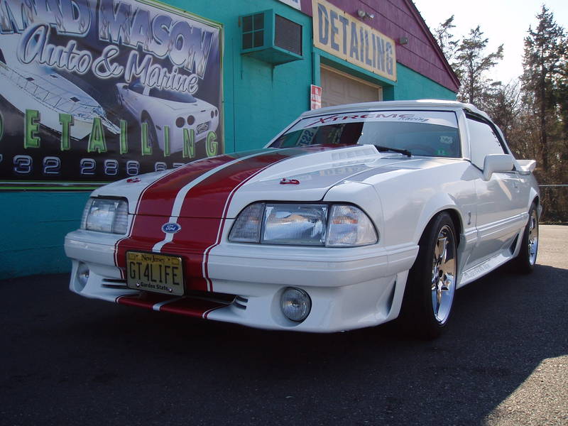 Fox Body Convertible Mustang Racing stripes