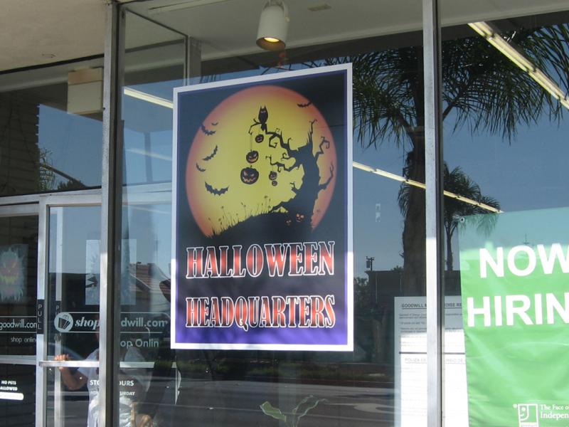 goodwill halloween window decal