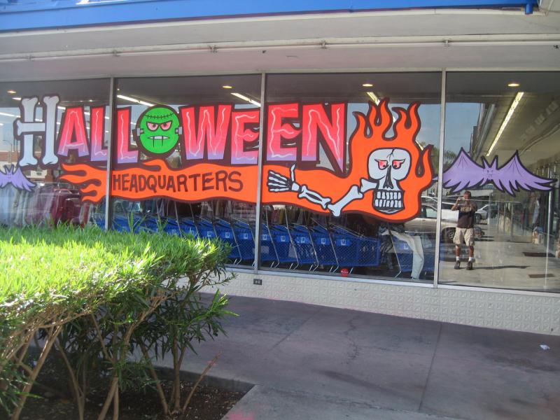 halloween hand window painting