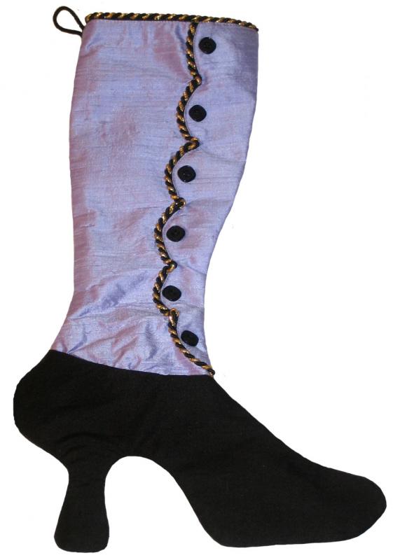 Heirloom Christmas Boot - Lavender Silk