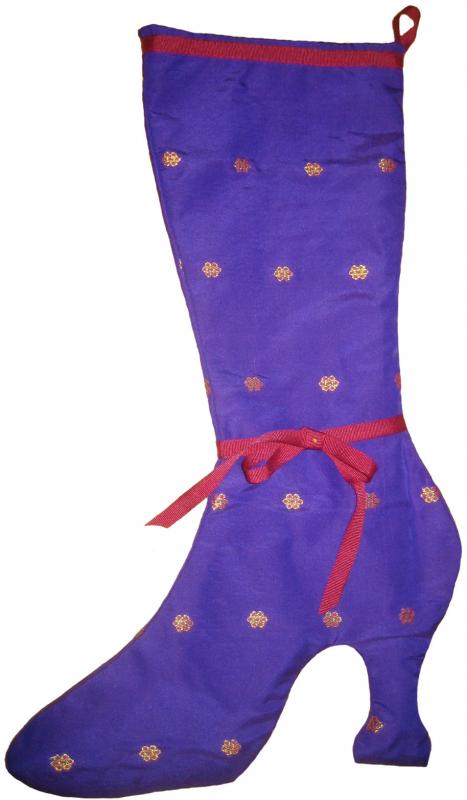 Heirloom Christmas Boot - Violet Silk