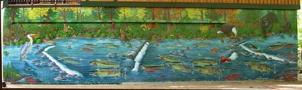 Hyde Creek Mural Outdoors 10 x 50 feet