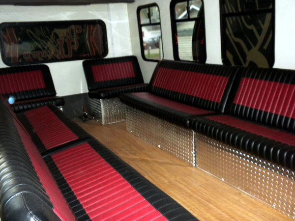Interior I built for the party bus without the LED's on.