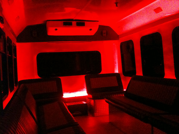 Interior of bus