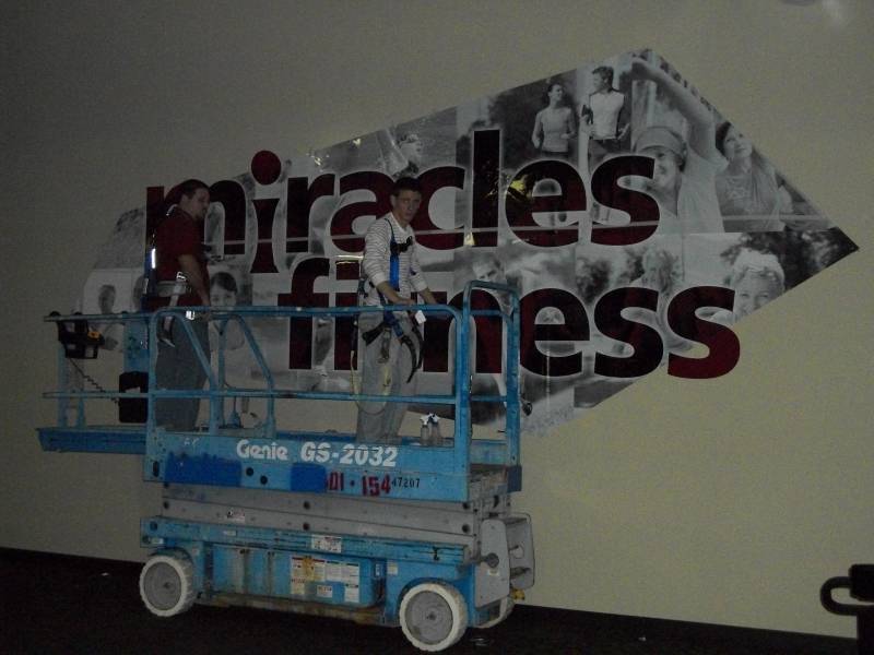 Interior Wall Wrap at Miracles Fitness - Eight38 Sign Co.