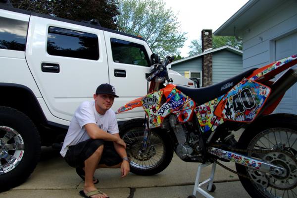 KTM 03 SX wrap,myself and my H2