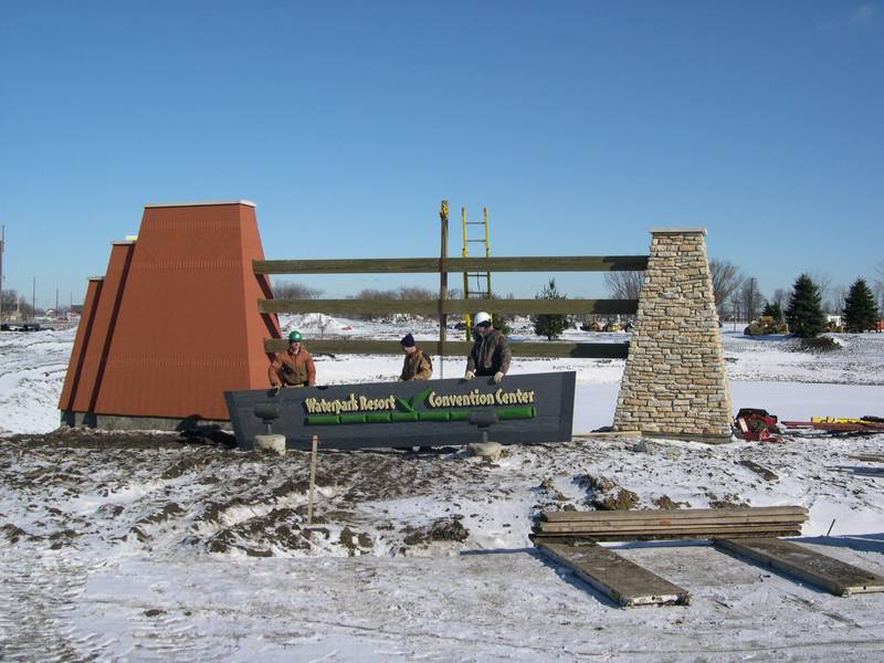 main sign install