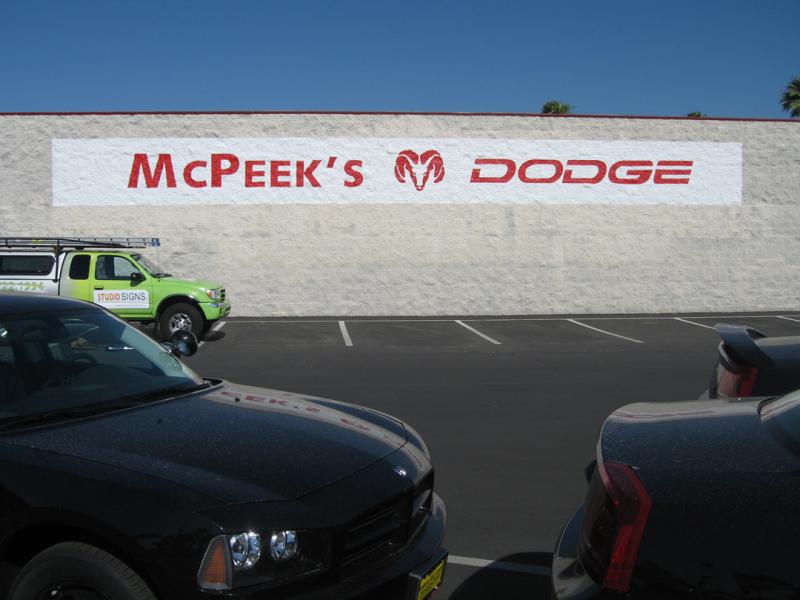 mcpeek dodge wall sign