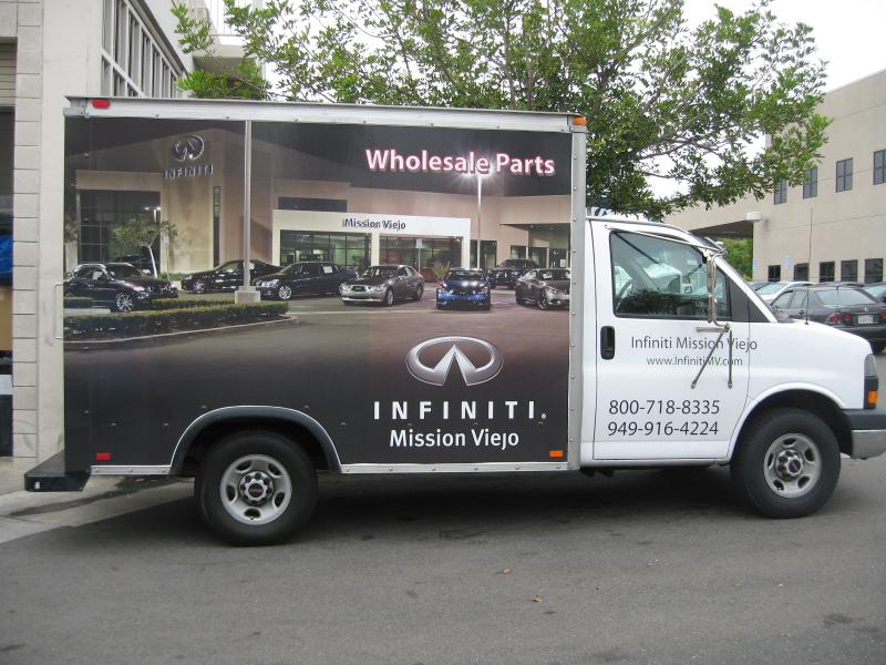 mission viejo infiniti truck wrap