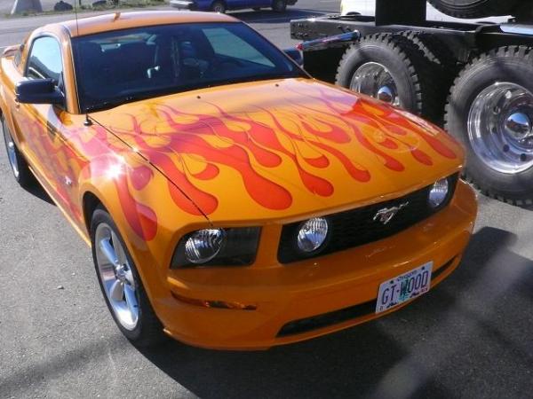 Mustang hood details