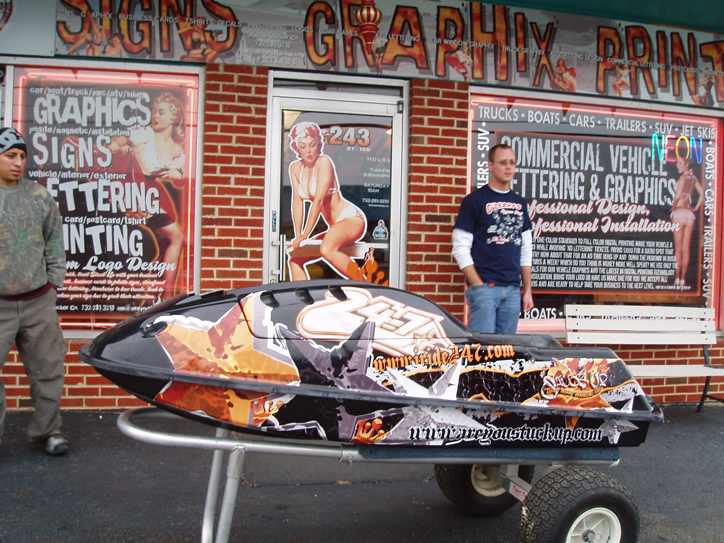 one more of pauls ski in front of my shop