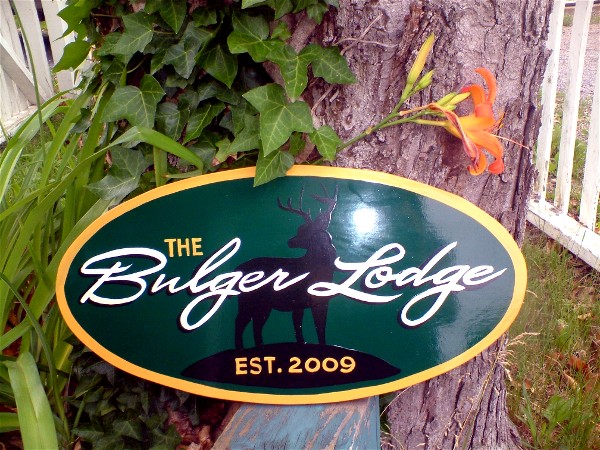Painted sign.