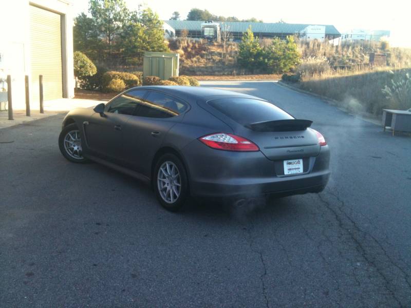 Porsche 2010 wrap with 3M 1080 Dark Grey