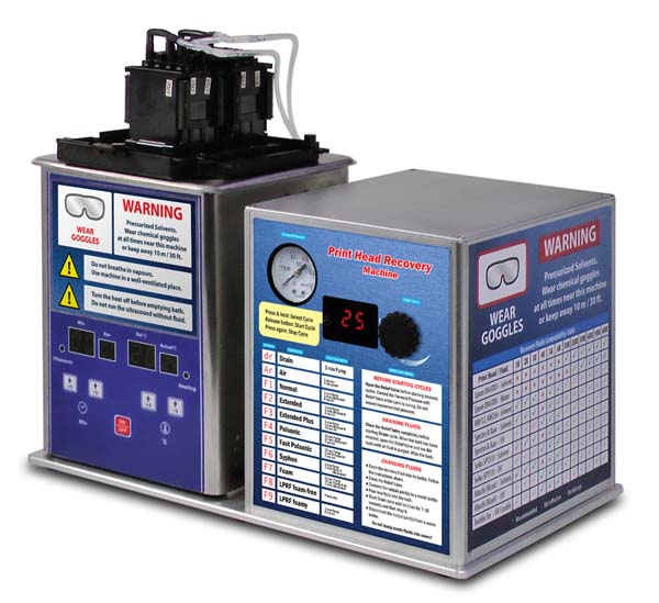Print Head Doctor - an automatic print head recovery machine capable of reviving all types of solvent, UV and water-based print heads.