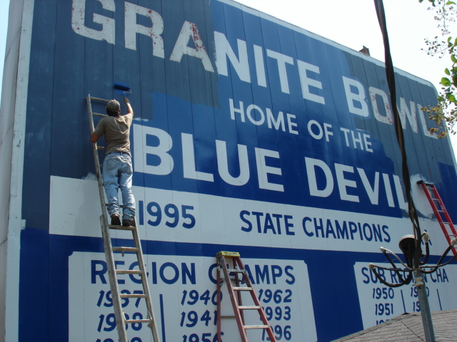 Repainting back of scoreboard