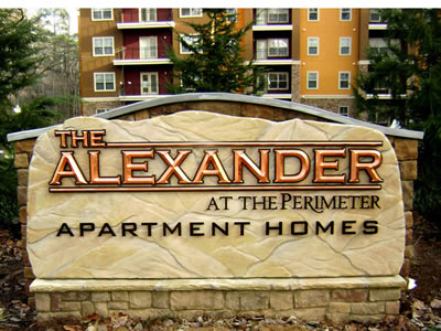 residential entrance sign 034