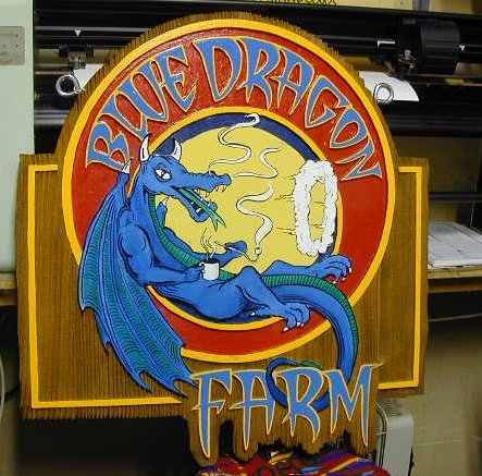 Sandblasted Cedar sign