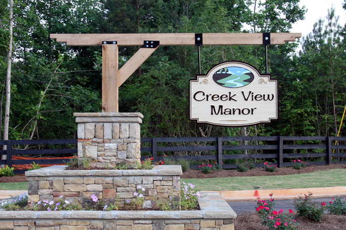 Sandblasted Wood Grain Subdivision Sign