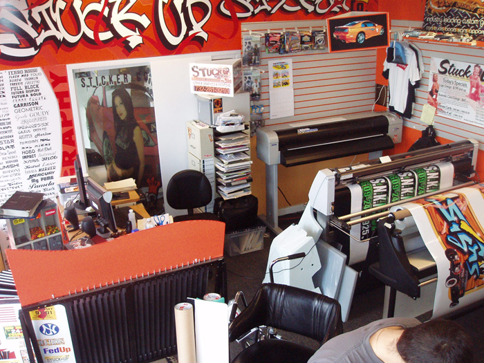 Shop interior, February 2008.