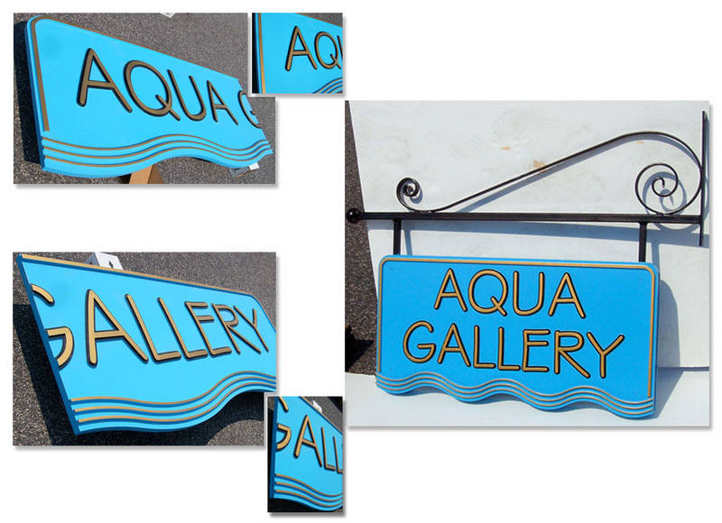 Some of this week's work: Aqua Gallery Sign Foam III + CNC