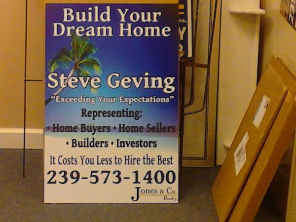 Steve Geving 24x36 Sign