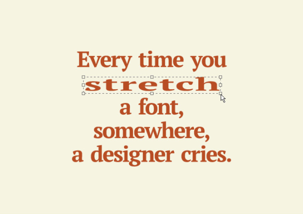 stretch a  font