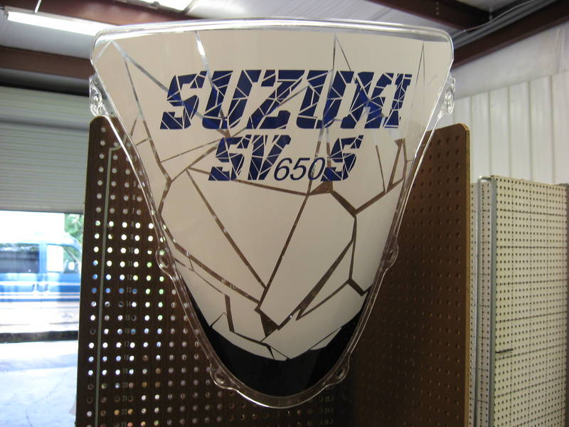 Suzuki SV650S Cracked Shield