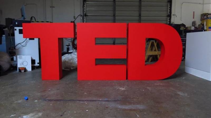 TED conference dimensional letters