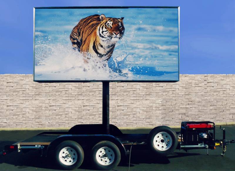 This is an LED Video Wall Sign Trailer that we built for Disney in 2011