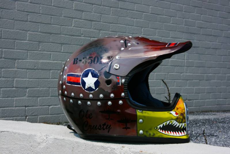 Wayne Liskey's - &quot;Ole Crusty&quot; WWII themed MX helmet