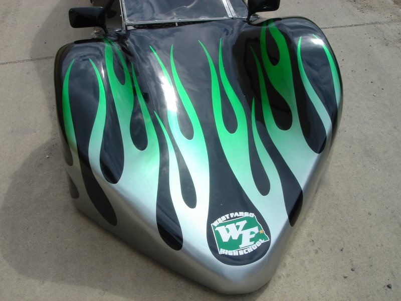 West Fargo High School SuperMileage competition car