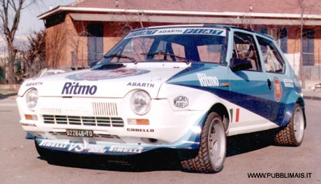 white rally car