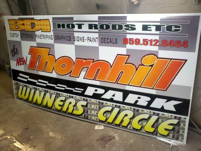 winners circle sign