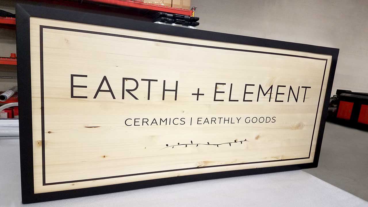 Wooden Elegant Commercial Signs