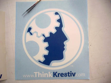 www.ThinkKre8tiv.com vinyl logo